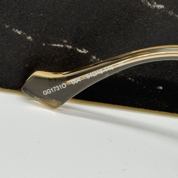 NEW GG1731O 004 GUCCI TRANSPARENT PALE KHAKI GREEN UNISEX GUCCI EYEGLASSES - Picture 9 of 11